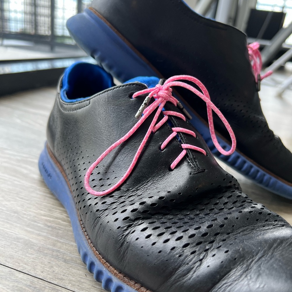 Cole Haan blue and black lace ups